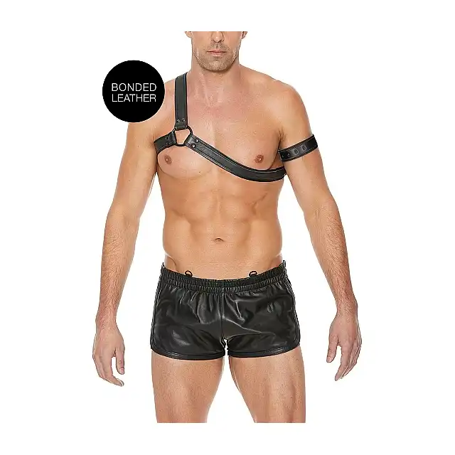 Ouch! - Gladiator Harness - Męski mega harnes. One Size - Czarna.  Fetish Brand of the Year 