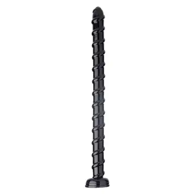 Hosed - Swirl Hose 54 cm. Mega dildo dla mega emocji. Czarne, elastyczne, z mocną przyssawką.