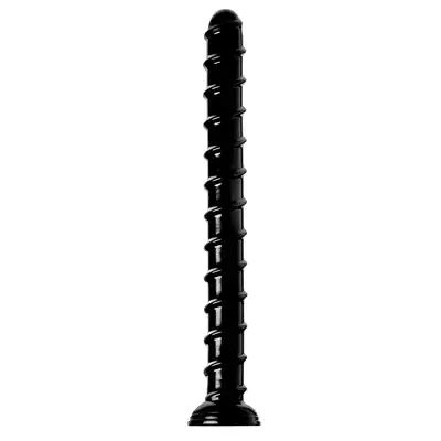 Hosed - Swirl Hose 46 cm Black Dildo. Mega długie giętkie dildo z przyssawką. Extra stymulacja.