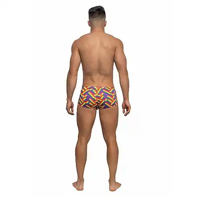 Male Power - Mini Short Print L. Bokserki w tęczowy wzór 