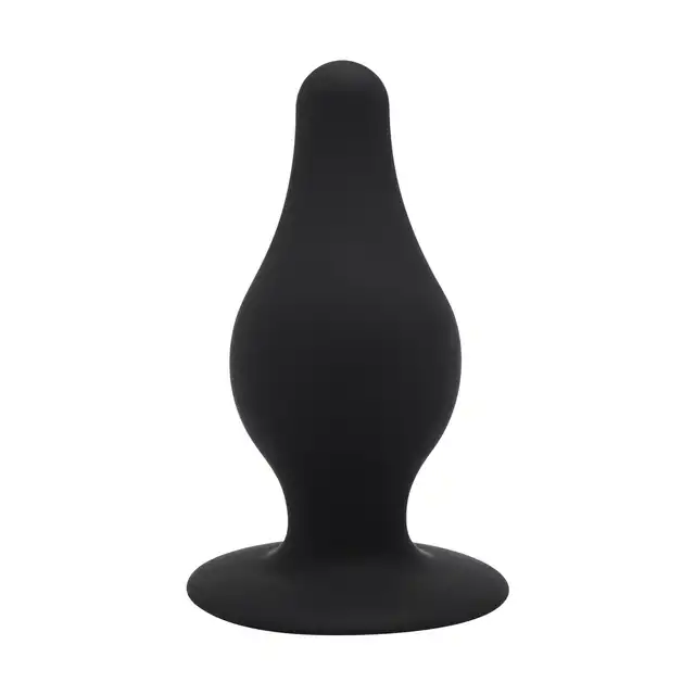 SilexD - Model 2 Silicone Plug M black. Termoreaktywna silikonowa wtyczka analna