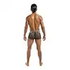 Male Power - Mini Short Black. Bokserki męskie z siateczkowego materiału. Niska talia i miękki materiał