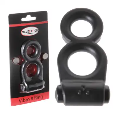 Malestation -Vibro 8 Ring. Wibrujący ring o funkcjonalnym kształcie ósemki