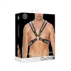 Ouch! - Men's Pyramid Stud Body Harness - Męski super harness. One Size - Czarna. Fetish Brand of the Year. Ostatnia sztuka!