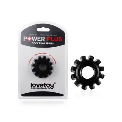 LoveToy - Power Plus Flexible Cock Ring - czarny, silikonowy ring na penisa, dłuższa erekcja, niesamowita przyjemność 