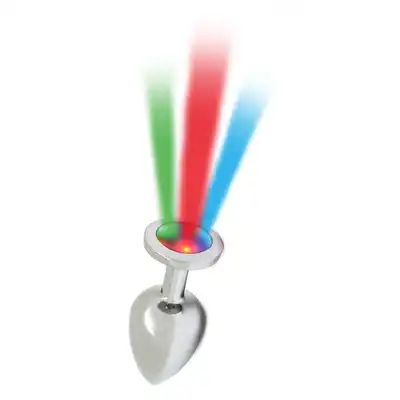 Rimba Toys - Pisa Butt Plug Led. Efektowny metalowy korek analny ze światłami LED