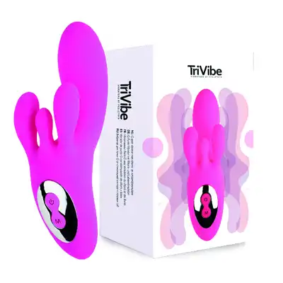 Feelztoys - Trivibe G-Spot wibrator. Innowacyjny  do punktu G, stymuluje łechtaczkę oraz wargi sromowe. 3 silniki. 8 programów USB