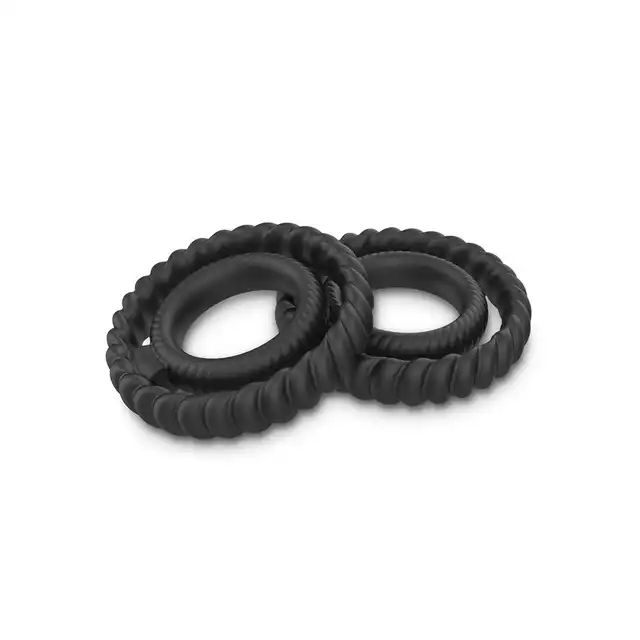 Dorcel - Dual Ring - Cock Ring- Black - podwójny ring na penisa. Mocna erekcja gwarantowana!