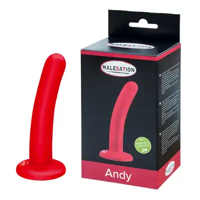 Malesation - Andy Dildo rot - czerwone dildo analne, gładki silikon, najwyższa jakość