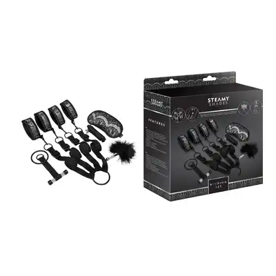 Steamy Shades -  Binding Set - elegancki zestaw do krępowania, piórko i opaska w zestawie