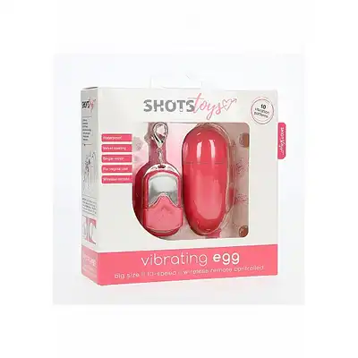 Shots Toys - 10 Speed Remote Vibrating Egg. Duże wibrujące jajeczko sterowane za pomocą bezprzewodowego pilota. Idealne do zabaw w plenerze. Ostatnia sztuka!