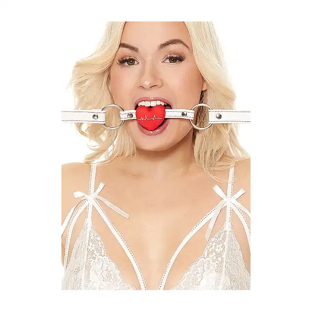 Ouch! - Heart Gag Nurse. Knebel w kształcie serca w stylu pielęgniarki 