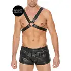 Ouch! - Men's Large Buckle Harness - Elegancki męski harness.  One Size - Czarny. Fetish Brand of the Year. Ostatnia sztuka!