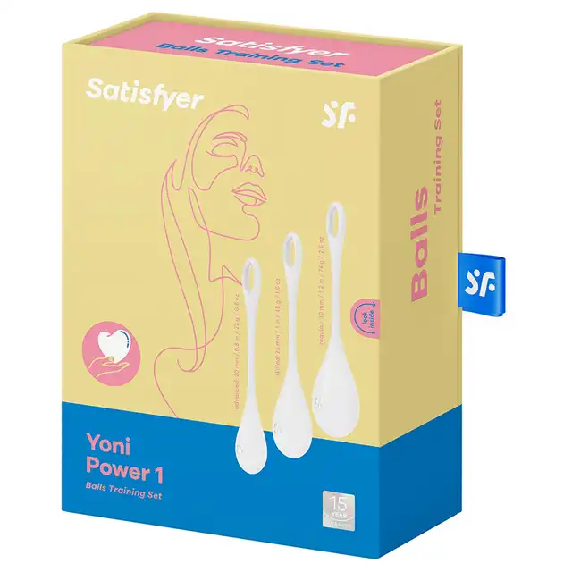 Satisfyer - Yoni Power 1 Kegel Balls - kulki Gejszy, trzy rozmiary. Idealne do ćwiczeń