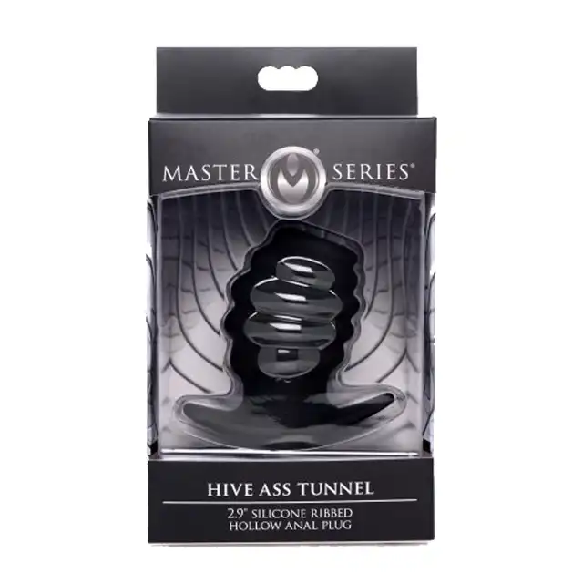 Master Series - Hive Ass Tunnel ok 7 cm . Gładki silikonowy tunel analny ze stymulującymi żebrowaniami 