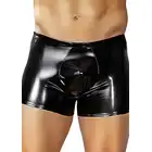 Male Power - Pouch Short Black L. Czarne bokserki w stylu wetlook. Mega seksowne. 