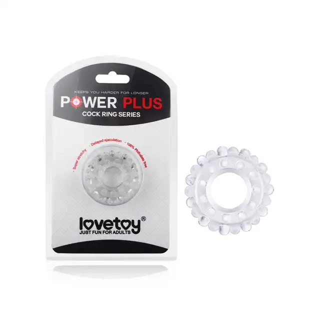 LoveToy - Power Plus Flexible Cock Ring - silikonowy, przezroczysty ring na penisa, dłuższa erekcja, niesamowita przyjemność 