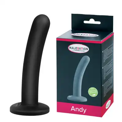 Malesation - Andy Dildo schwarz - czarne dildo, aksamitny silikon, gwarancja przyjemności