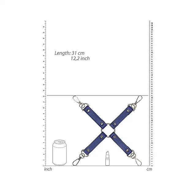 Ouch! -  Hogtie Connector Sailor Blue. Krzyżak do wiązania z extra motywem marynarskim. Ostatnia sztuka!