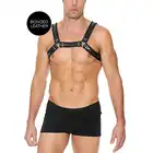 Ouch! - Buckle Bulldog Harness - Męska uprząż. L/XL - Czarna. Fetish Brand of the Year