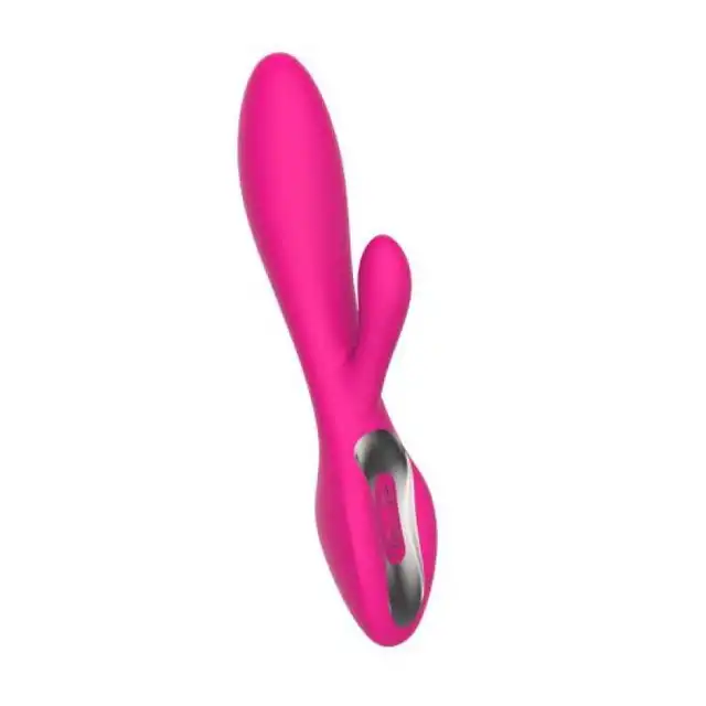 Elys - Concave Rabbit Pink USB. Silikonowy wibrator z króliczkiem w kolorze różowym