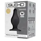 SilexD - Model 2 Silicone Plug M black. Termoreaktywna silikonowa wtyczka analna