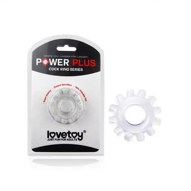 LoveToy - Power Plus Flexible Cock Ring - silikonowy ring na penisa, przezroczysty, dłuższa erekcja, niesamowita przyjemność 