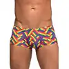 Male Power - Mini Short Print L. Bokserki w tęczowy wzór 