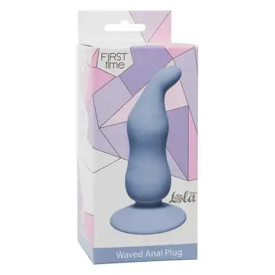 Plug-Waved Anal Plug Blue