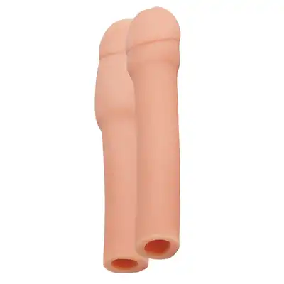 Malestation - Penis Extender Set 2 + 4. Niezwykły zestaw 2 przedłużek na penisa 5 cm i 10 cm 