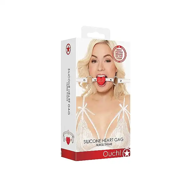 Ouch! - Heart Gag Nurse. Knebel w kształcie serca w stylu pielęgniarki 