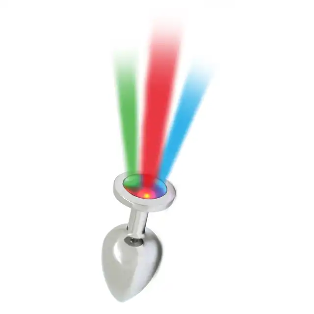 Rimba Toys - Pisa Butt Plug Led. Efektowny metalowy korek analny ze światłami LED