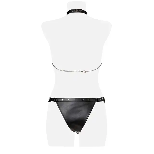Grey Velvet - Przepiękny, profesjonalny i elegancki harness. 3 częściowy. Rozmiar uniwersalny XS-L