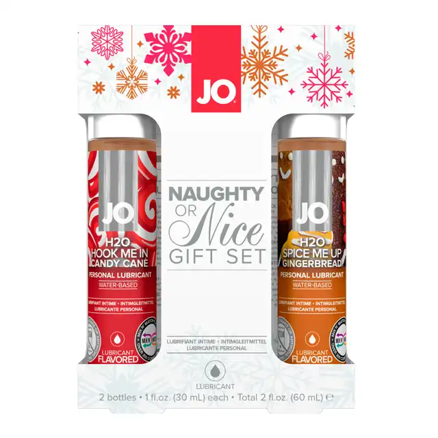 System Jo - H2O Naughty Or Nice 2 x 30 ml. Lubrykanty smaku korzennego piernika i laski cukrowej 