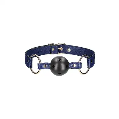 Ouch! - Breathable Ball Gag Sailor Blue. Marynarski knebel z otworkami do oddychania. Ostatnia sztuka!