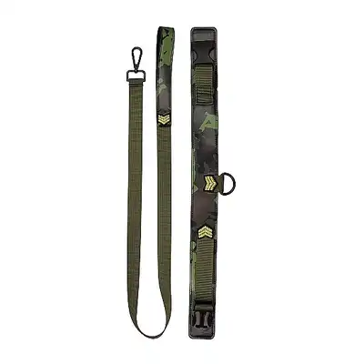 Ouch! - Collar with Leash Army. Zestaw smyczy oraz obroży w stylu armii. Premium design. Ostatnia sztuka!
