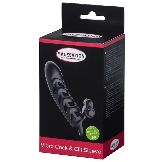 Malestation - Vibro Cock &amp; Clit. Strukturalna nakładka na penisa ze stymulacją łechtaczki