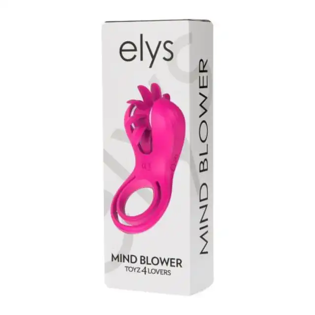 Elys - Mind Blower USB. Podwójny ring erekcyjny z obrotowymi języczkami. Mega stymulacja 