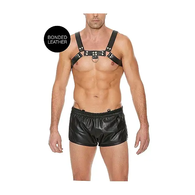 Ouch! - Chest Bulldog Harness - Męska uprząż. L/XL - Czarna. Fetish Brand of the Year 