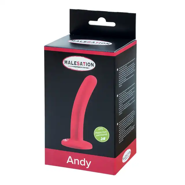 Malesation - Andy Dildo rot - czerwone dildo analne, gładki silikon, najwyższa jakość