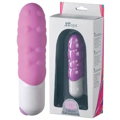 Stoys - Emily  Silicone Vibrator. Teksturowany silikonowy wibrator. Moc doznań. 9,5 cm 