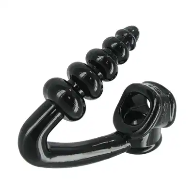 Master Series - Tower Erection Anal. Wtyczka analna z pierścieniem erekcyjnym. Gładki materiał. Podwójna przyjemność. 