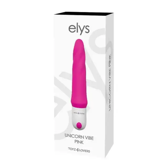 Elys - Unicorn  Vibe Pink. Silikonowy wibrator w kształcie rogu jednorożca. 9 trybów 