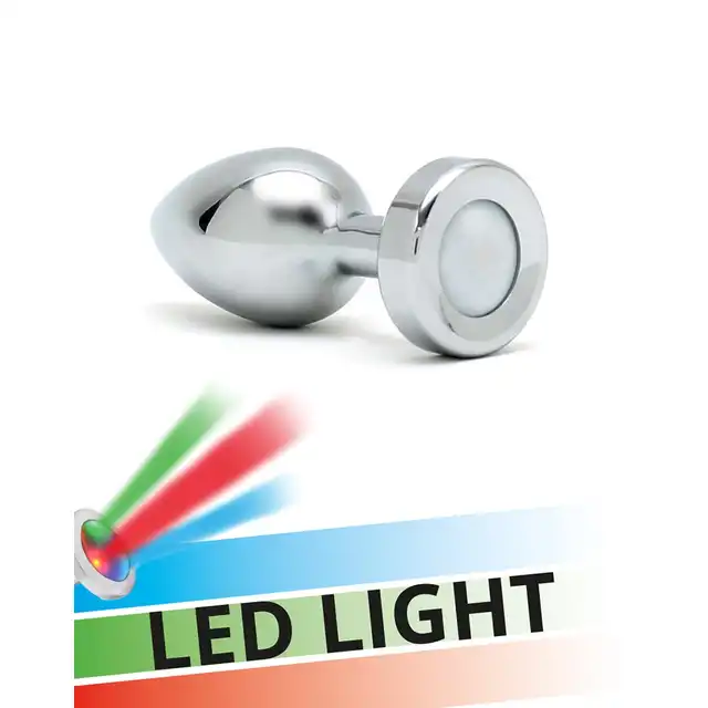 Rimba Toys - Pisa Butt Plug Led. Efektowny metalowy korek analny ze światłami LED