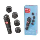 One Night Stand - Mini Vibe Set Black. Mocny, precyzyjny czarny wibrator z 4 nakładkami.