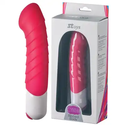 Stoys - Cynthia Silicone Vibrator. Prążkowany wibrator do punktu G. Mega stymulacja 12 trybów