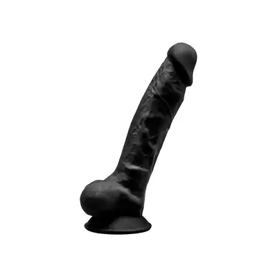 Silexd - Thermo Reactive black 7" - wyjątkowe dildo o podwójnej gęstości. Przyjemność gwarantowana!