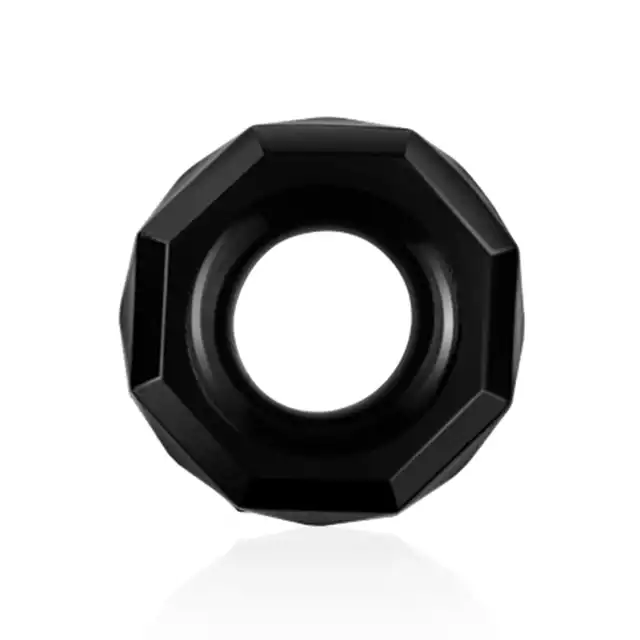LoveToy - Power Plus Flexible Cock Ring - czarny, silikonowy ring na penisa, dłuższa erekcja, niesamowita przyjemność 