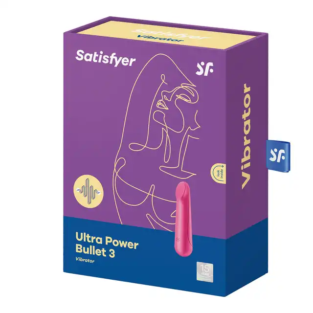 Satisfyer - Ultra Power Bullet 3 red - mini wibrator o dużej mocy. Silikon medyczny