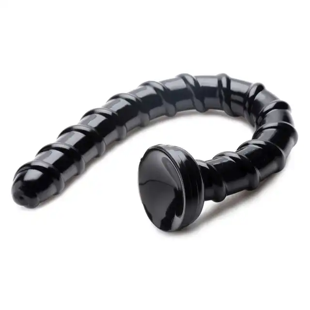 Hosed - Swirl Hose 54 cm. Mega dildo dla mega emocji. Czarne, elastyczne, z mocną przyssawką.